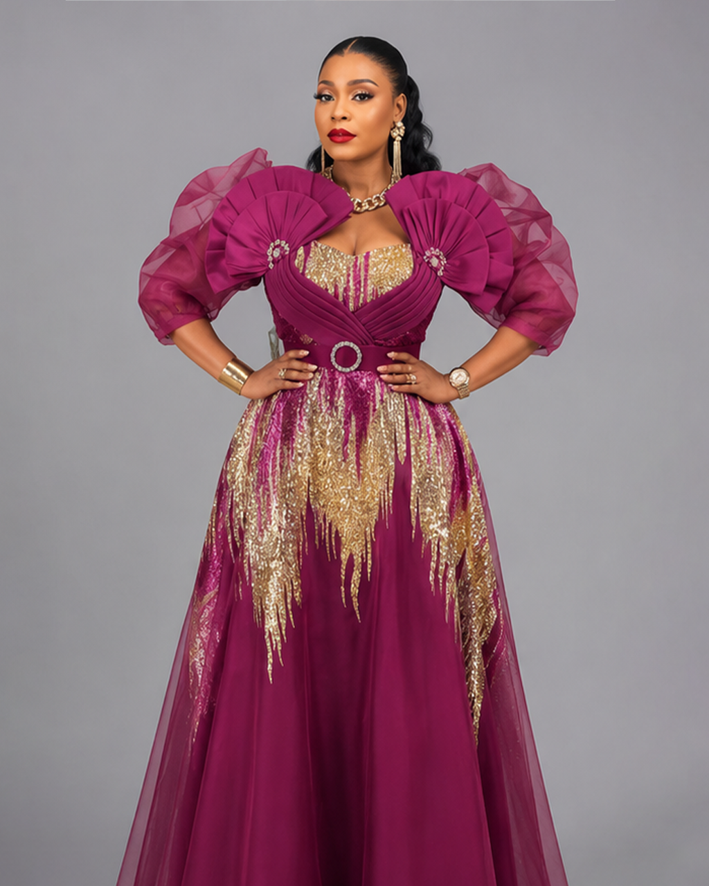Robe Rose Or DoubleQueen