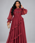 Robe Bordeaux Floral