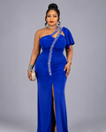 Robe Bleu Ligne Moulante