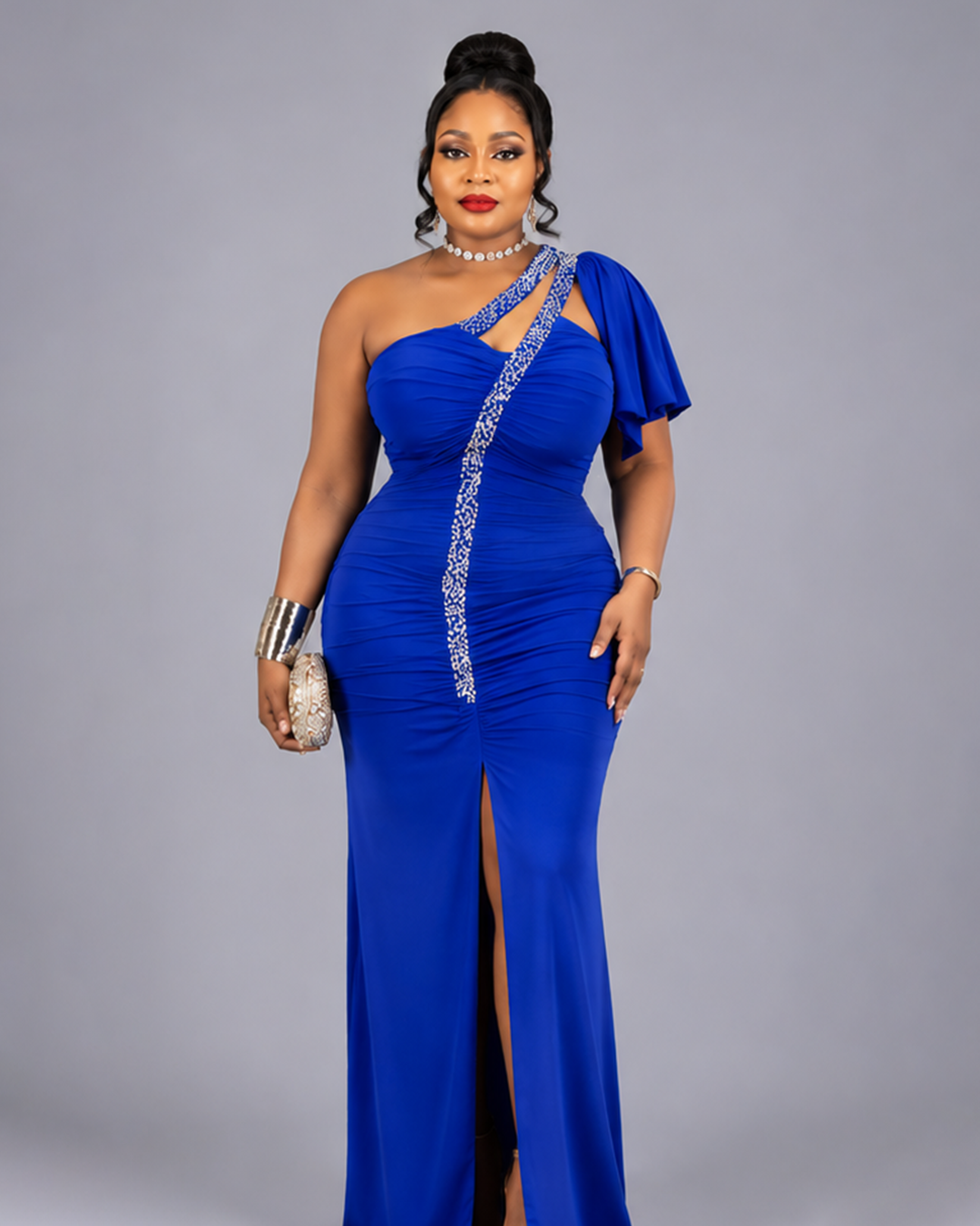 Robe Bleu Ligne Moulante