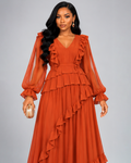 Robe Terracota Fleuri