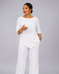 Ensemble Blanc Bouton Or
