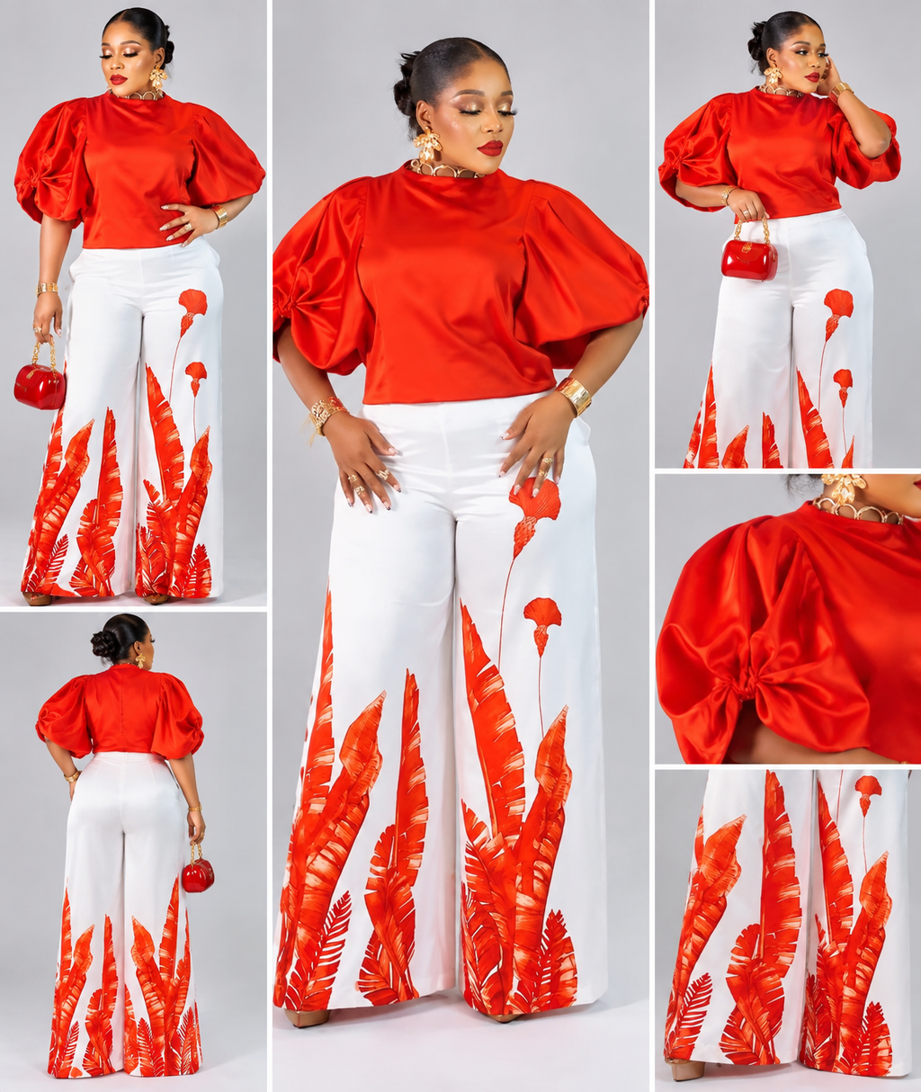 Ensemble Fleuri Satinée Occasion Spéciale