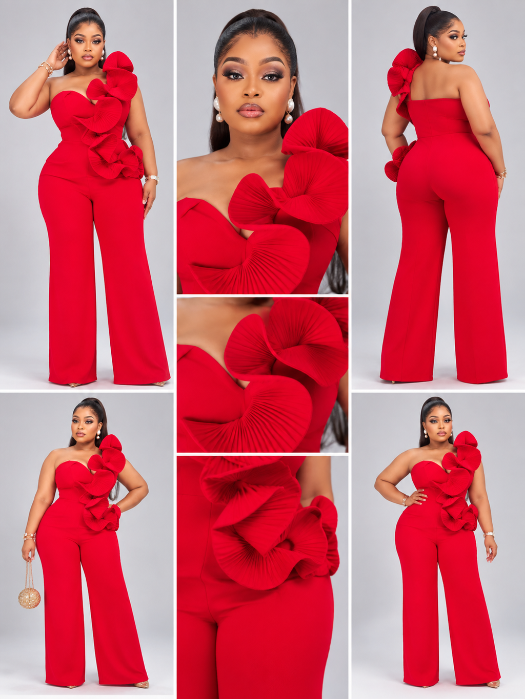 Ensemble Flowers Red Charme