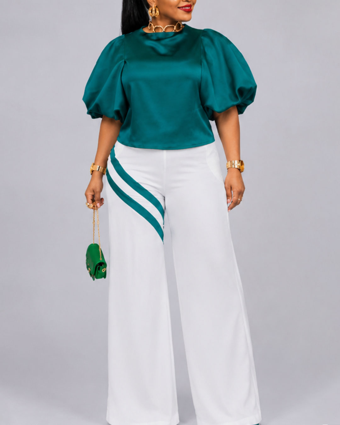 Ensemble Lign Satinée Haut Pantalon