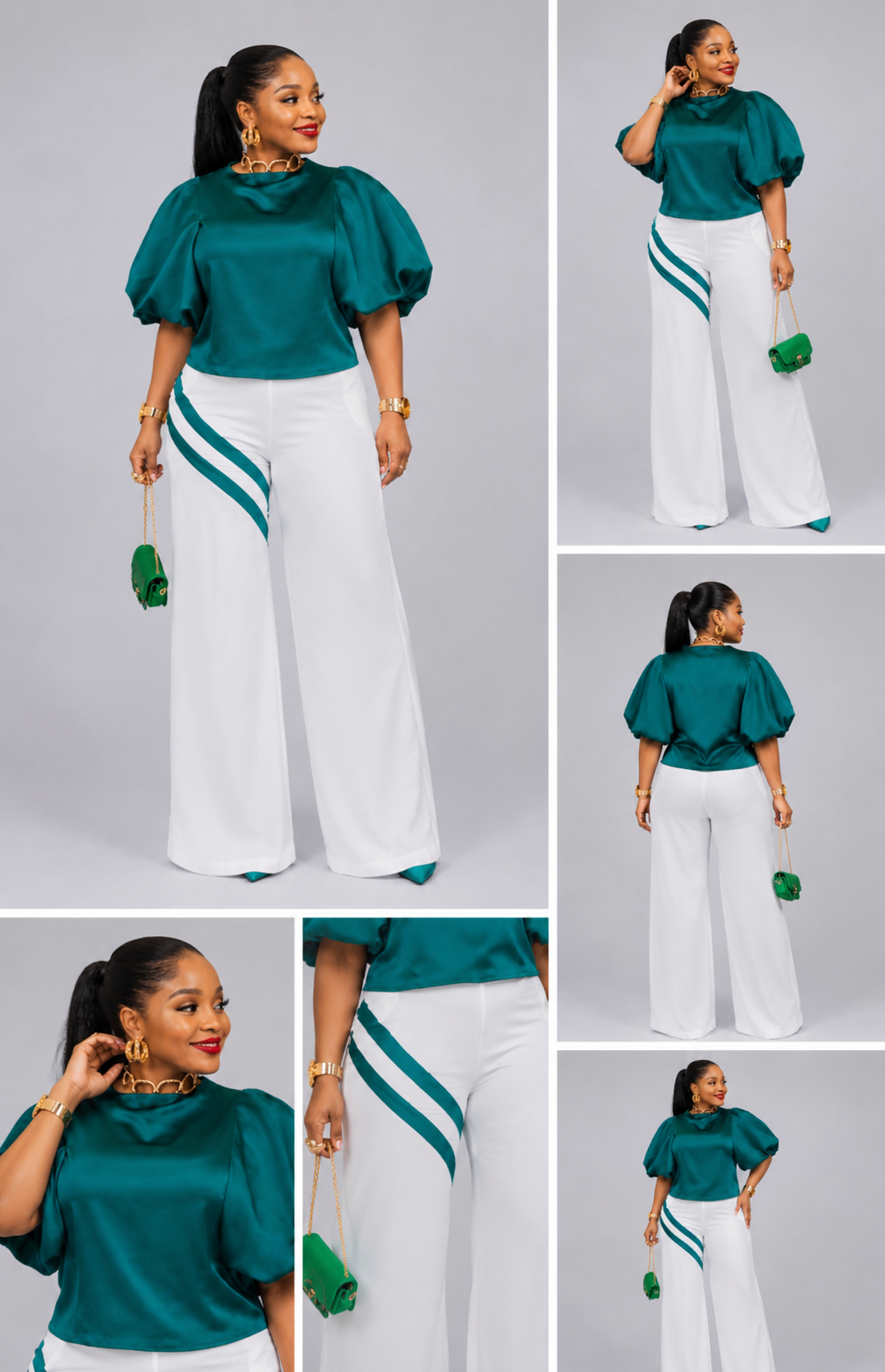 Ensemble Lign Satinée Haut Pantalon