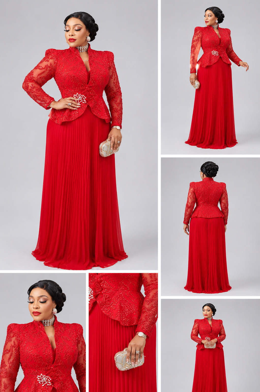 Deluxe Ensemble Jupe Rouge La Grande Dame Privée