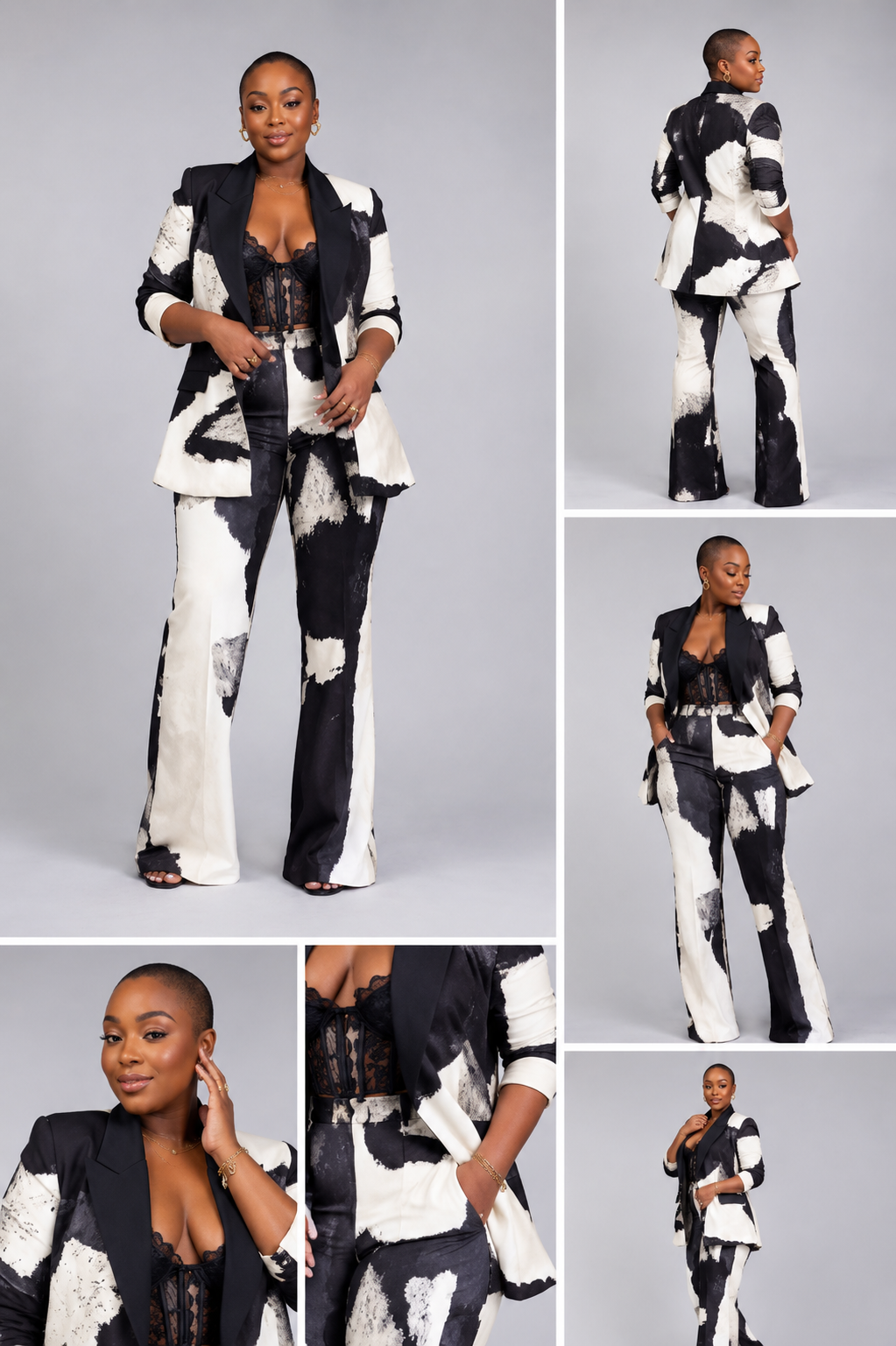 Tailleur Reine Sion Blanc Noir