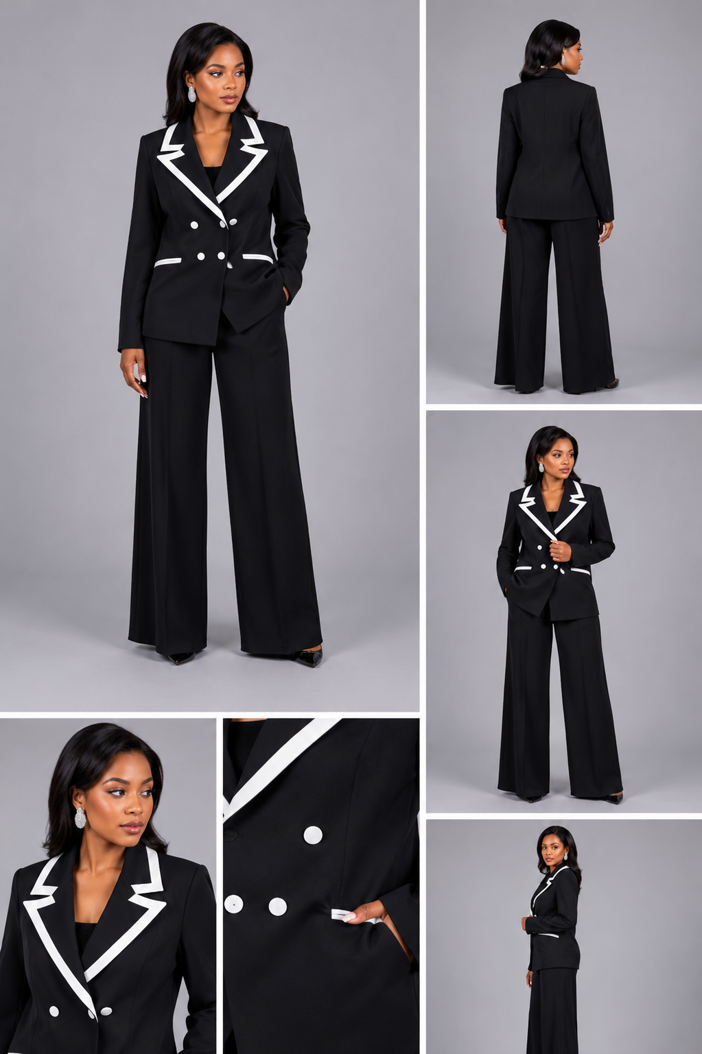 Tailleur Noir Bande Noir