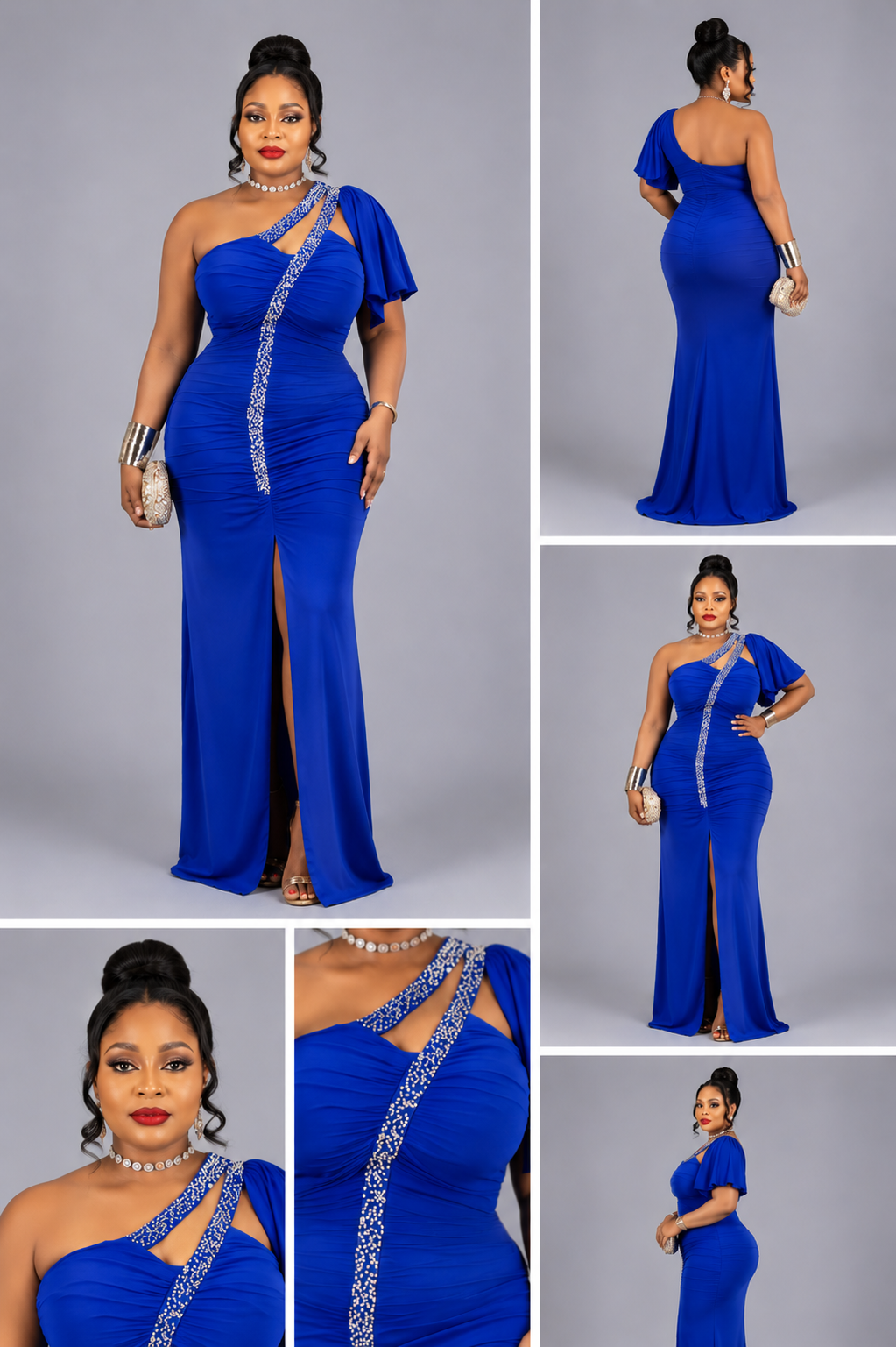 Robe Bleu Ligne Moulante