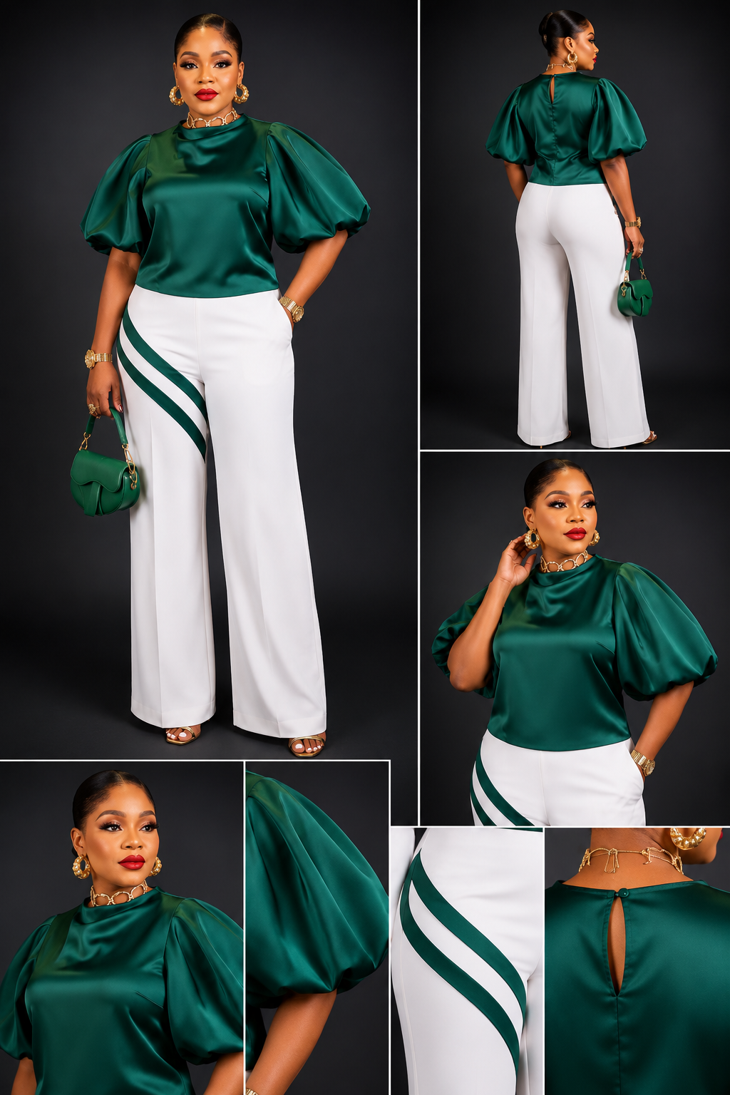 Ensemble Lign Satinée Haut Pantalon