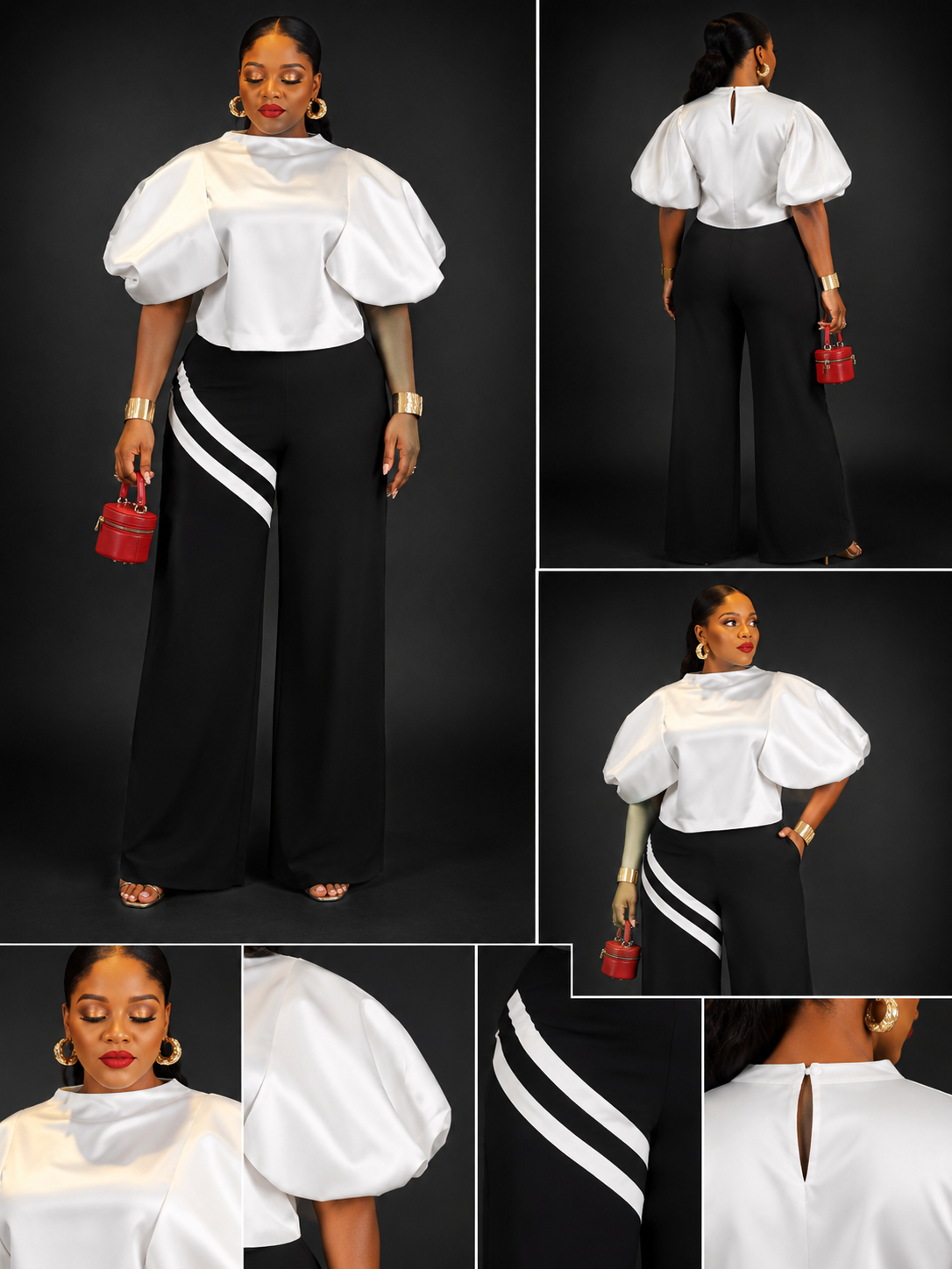 Ensemble Lign Satinée Haut Pantalon