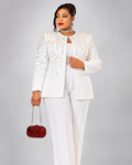 All White Perle Tailleur La Grande Dame Privée