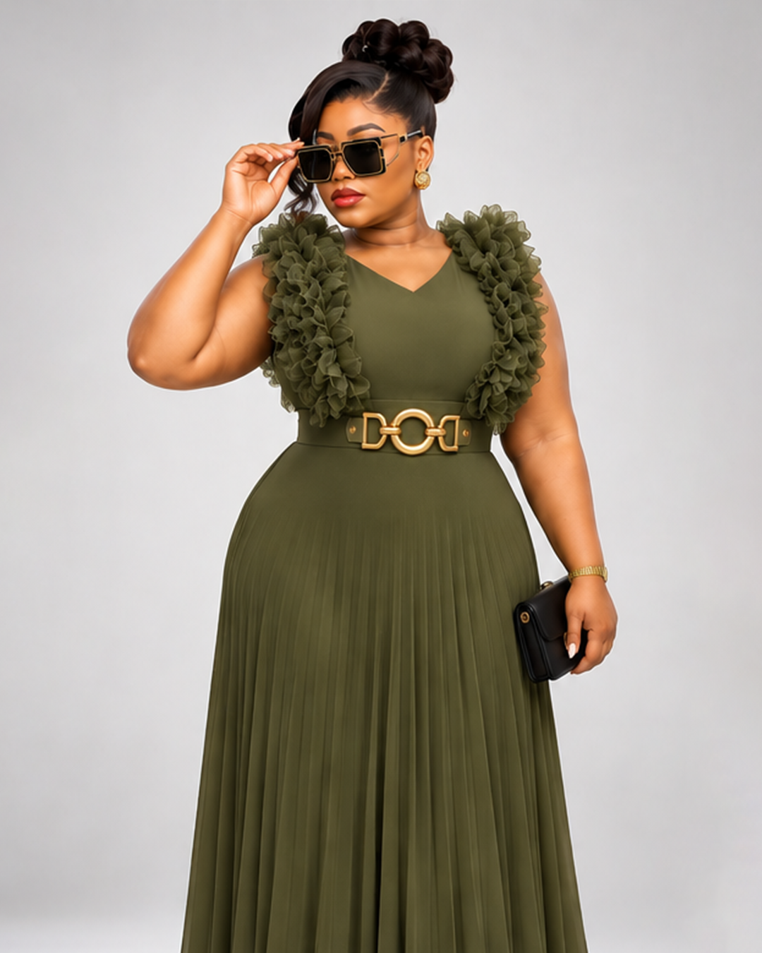(Destockage) Robe Fleuri Ceinture