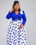 Robe Bleu Blanche Point Bleu