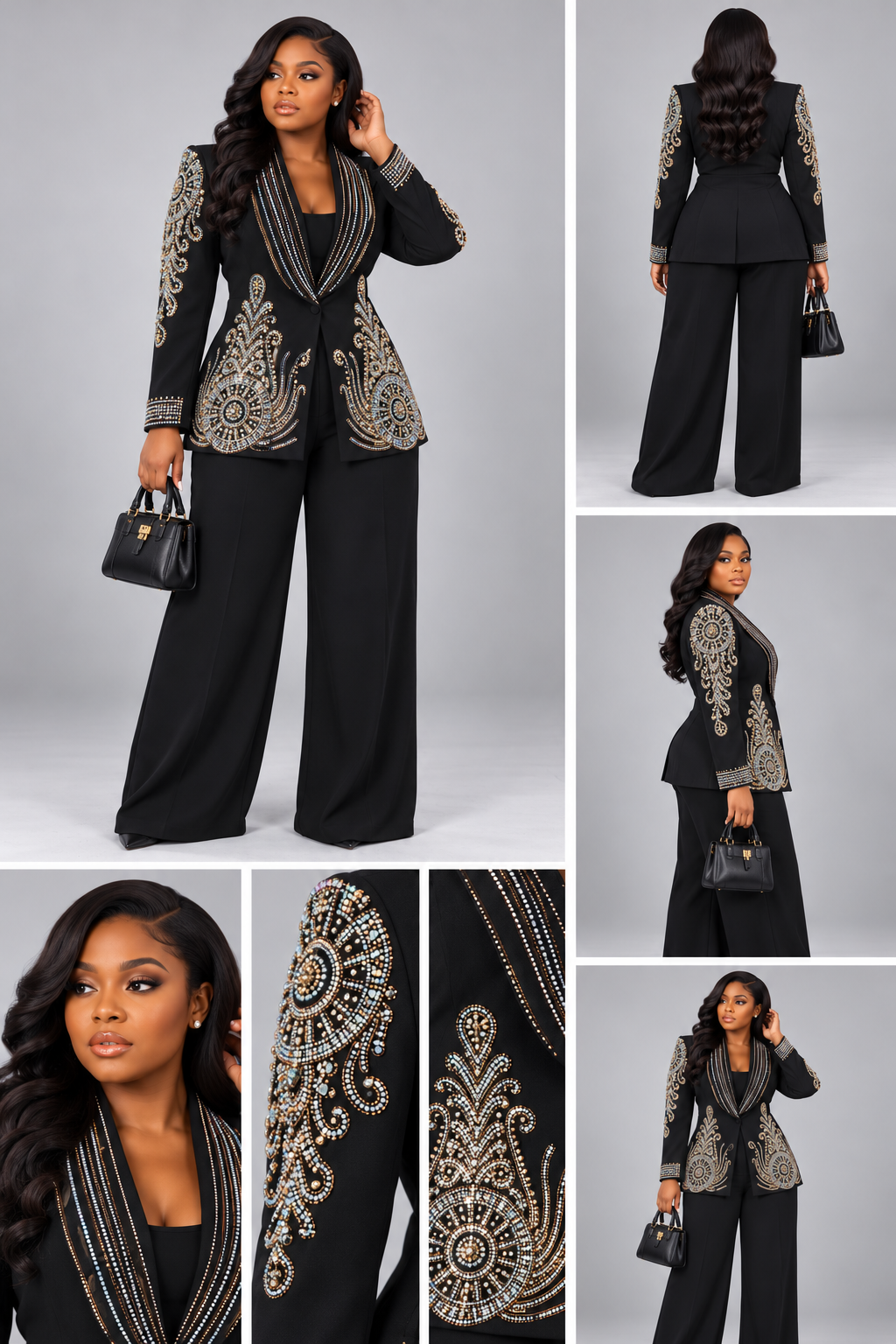 Tailleur Black Shine Perle