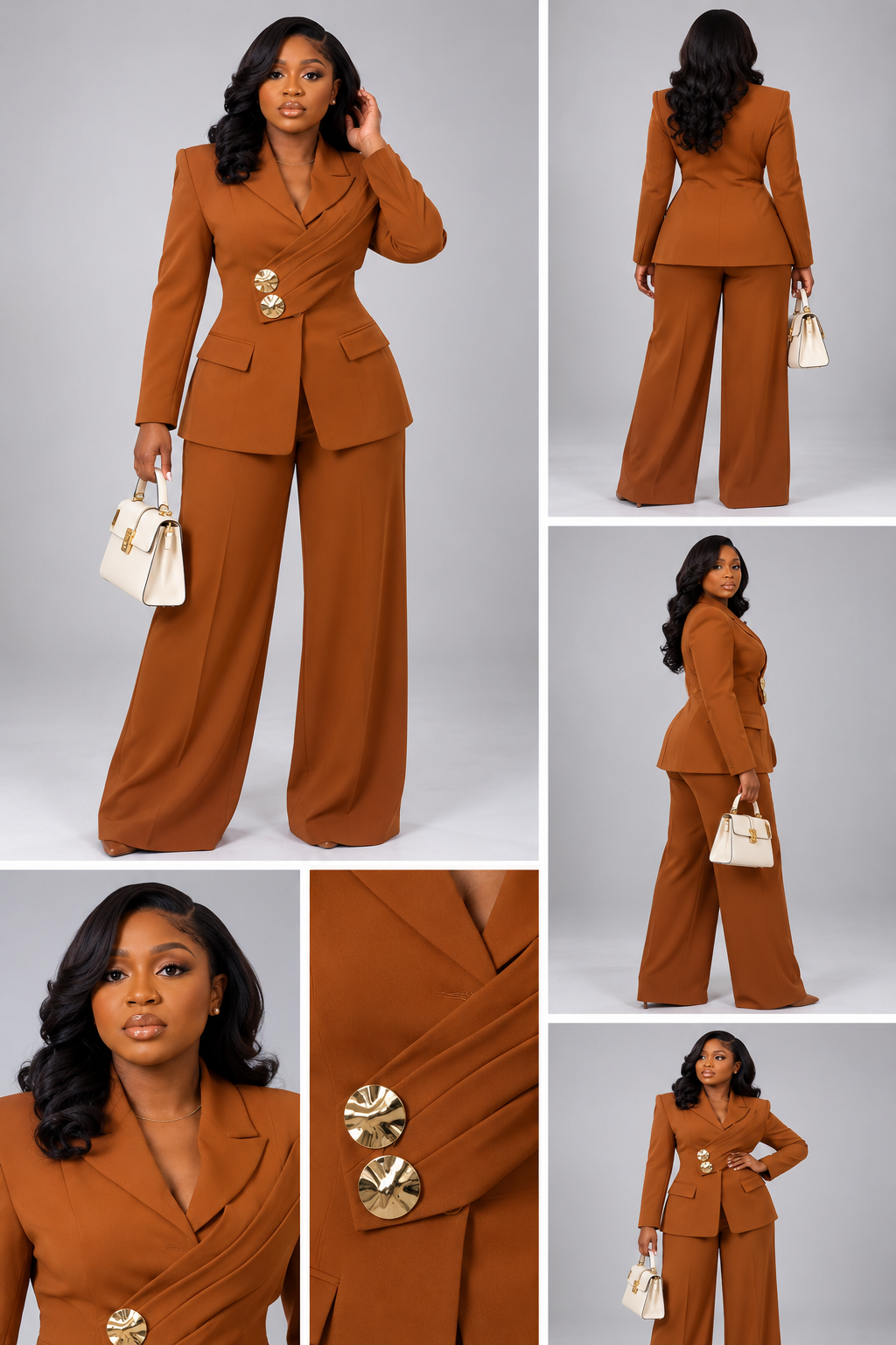 Signature Marron Tailleur Double