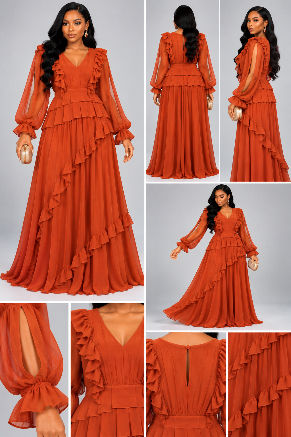 Robe Terracota Fleuri