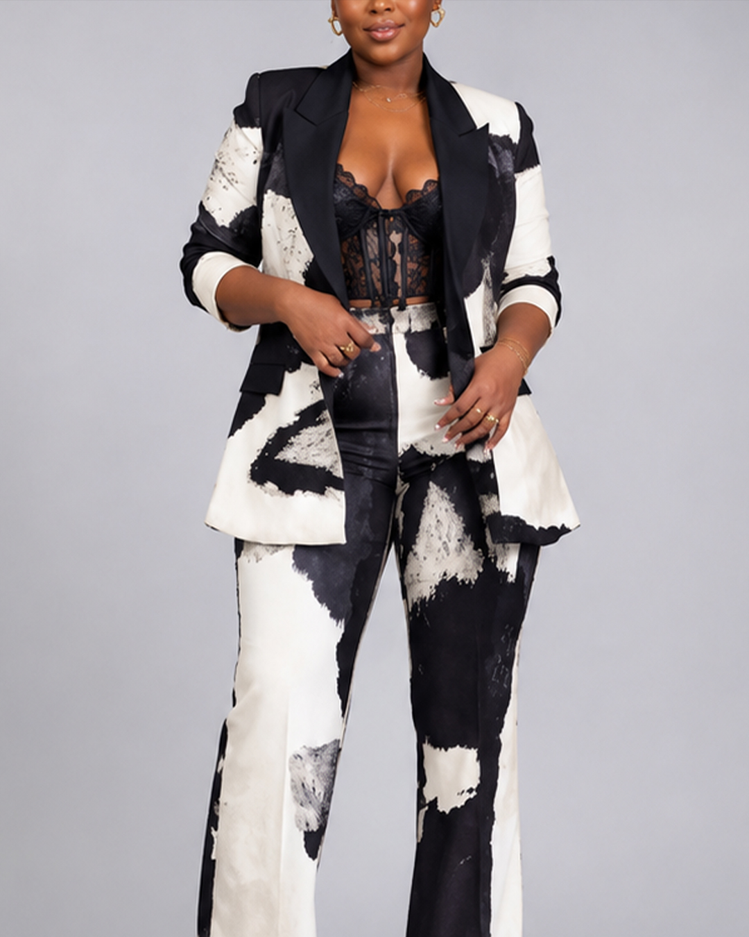 Tailleur Reine Sion Blanc Noir